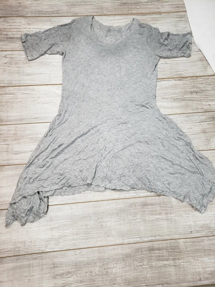 Vestido LAUREN VIDAL Gris Ácido Arrugado Historia Talla 18 Mujer Poliéster y Viscosa Foto 3 de 4