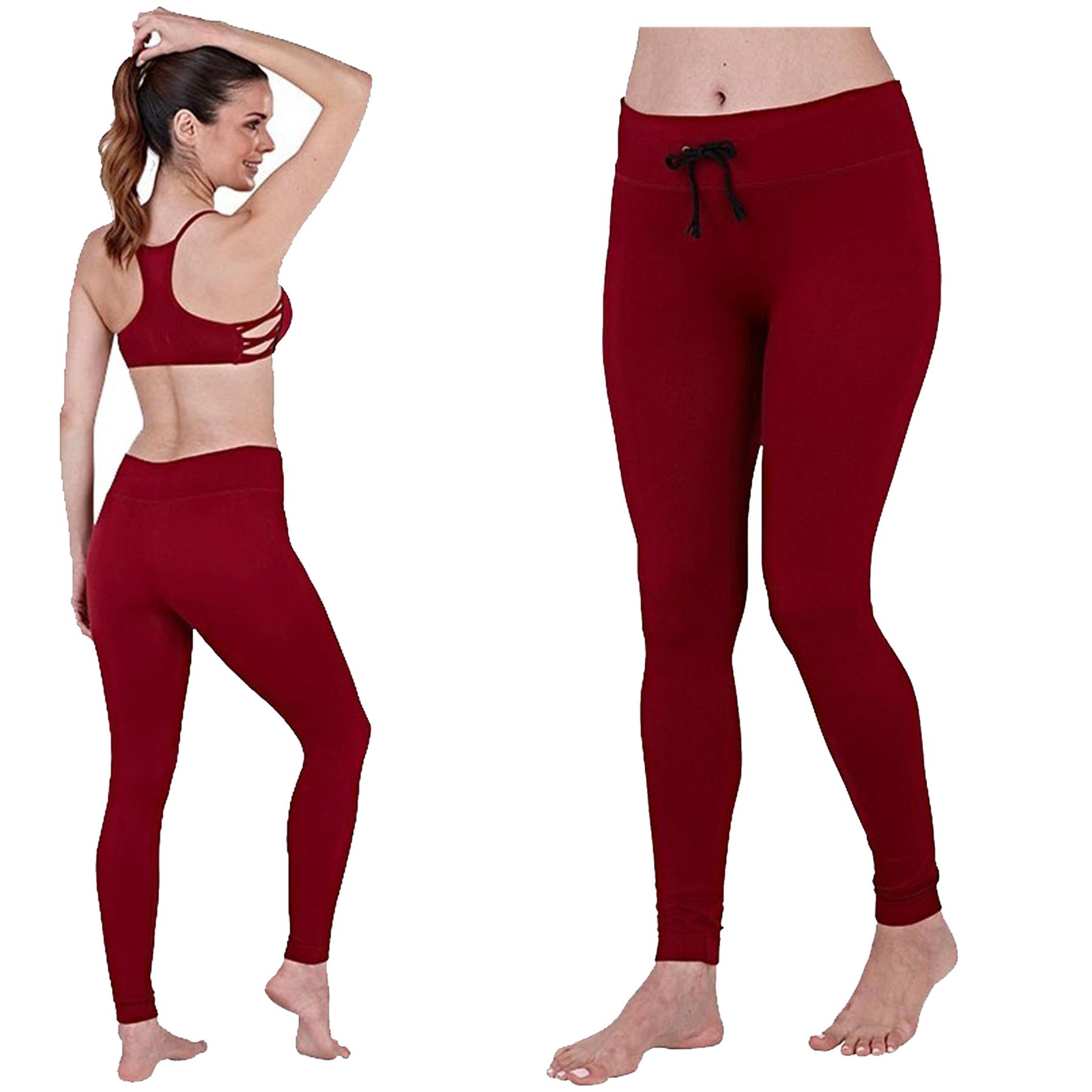 Gym Leggings With Drawstring Waist