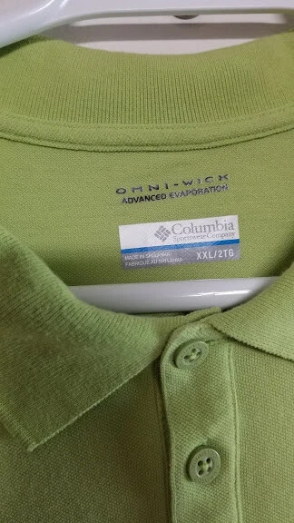 Columbia Omni-wick Hombre XXL Abotonable Exterior Polo Verde Oliva Foto 3 de 4