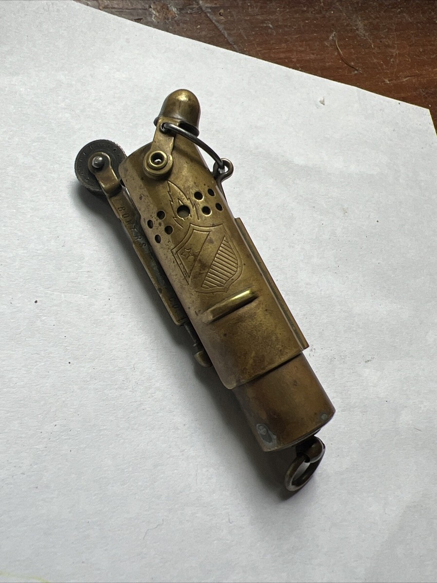 Bowers Surefire Round Tube Style Trench Lighter, Brass