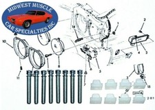 68-77 Gm Headlight Head Light Lamp Adjuster Adjusting Screw Bolt Nut 8pcs E