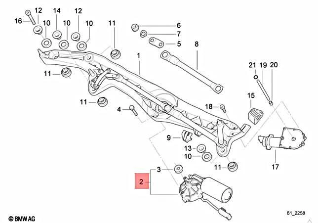 For BMW Genuine Windshield Wiper Motor 67638352150 | eBay