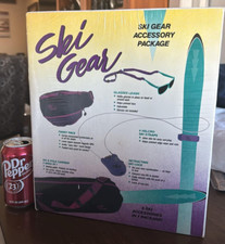 VINTAGE NEW 80's Ski Gear Box Accessory Package Fanny Pack Ski Bag tote lock