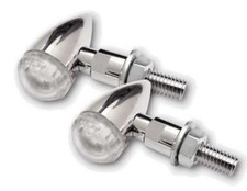 Frecce Moto LED Omologate Universali Harley Custom Naked Cafè Racer PB2 Cromate