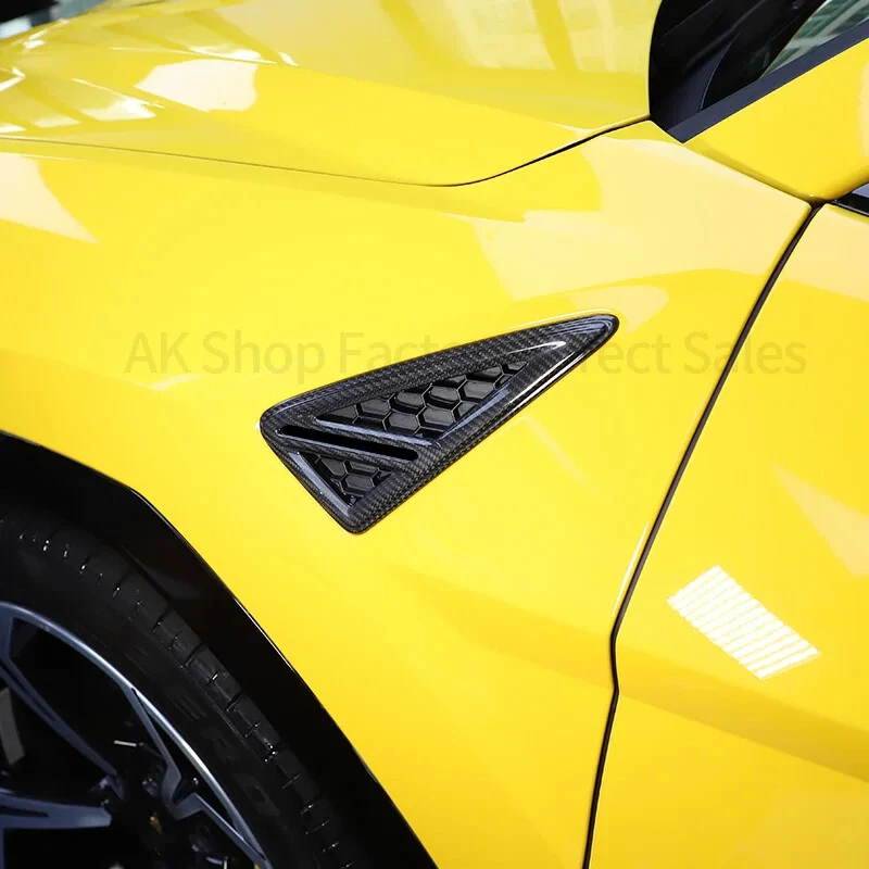 Cubierta de moldura de ventilación de guardabarros de fibra de carbono real para Lamborghini URUS 2018-24 Foto 2 de 4