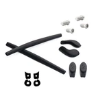 Black Replacement Silicon Rubber Kits & 4Pcs T6 Screw for-Oakley Juliet Sunglass