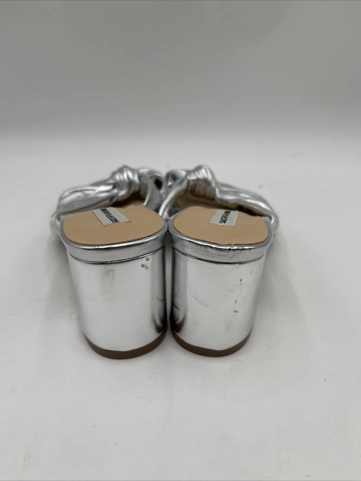 Sandalias Saks Fifth Avenue Victoria Cuero Anudado Naranja Talla 7M/37 Foto 4 de 4