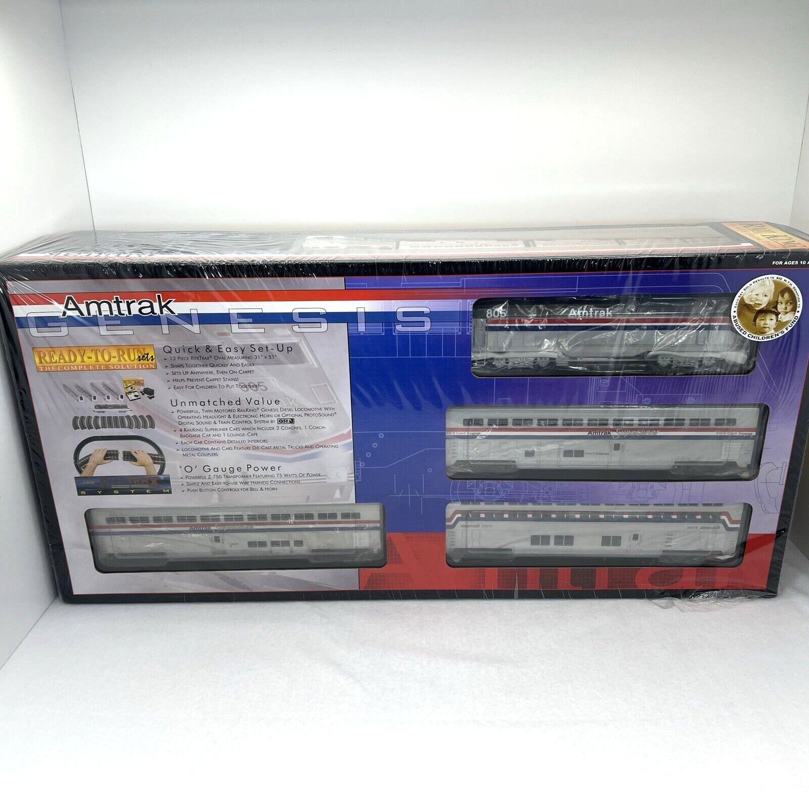 MTH RailKing 30-4018-1 Amtrak Genesis R-T-R Passenger Set PS.1 O BCR New SEALED