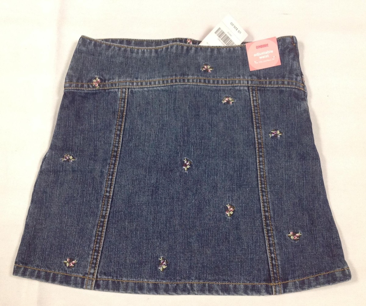 NWT Vtg Gymboree WINTER PRINCESS denim embroidered flower jean