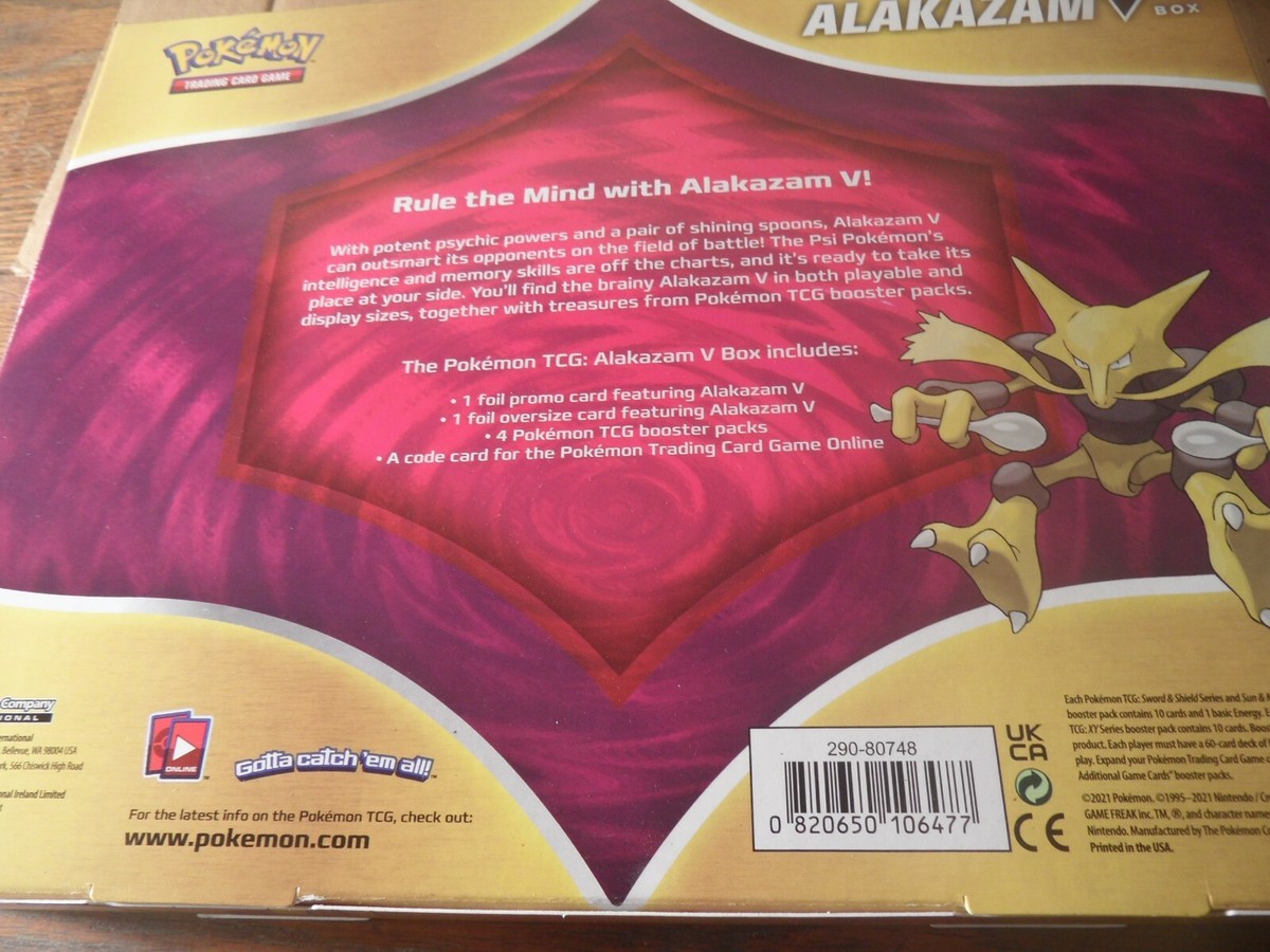 Pokemon Alakazam V Box 4 booster packs foil promo card | eBay Pokemon Alakazam V Box 4 booster packs foil promo card | eBay