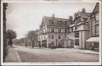 Bala, Gwynedd - High Street, White Lion Hotel - by David Jones, local pmk 1914