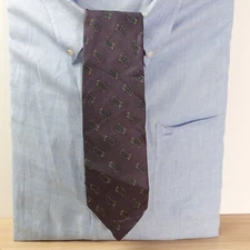 Neck Tie Mens Blue Paisley Silk Foulard Hand Printed Twill ENGLAND MARK SHALE