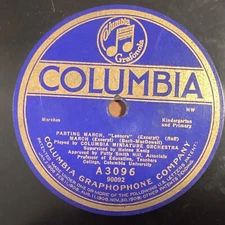 Columbia Miniature Or – 78 rpm Columbia A3096: RAFF Parting March, 2. BACH March