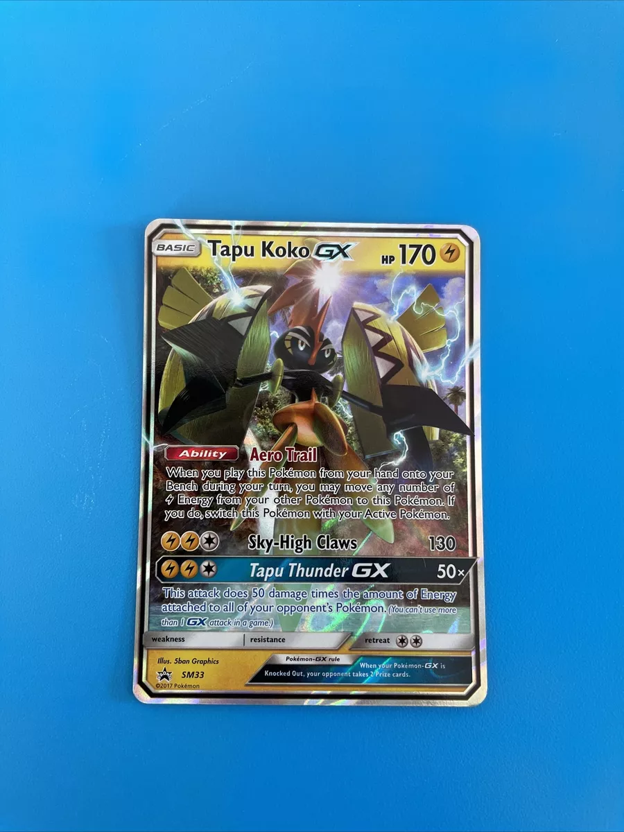 Card Pokémon Lendário Tapu Koko Gx Sm33 Excelente Original