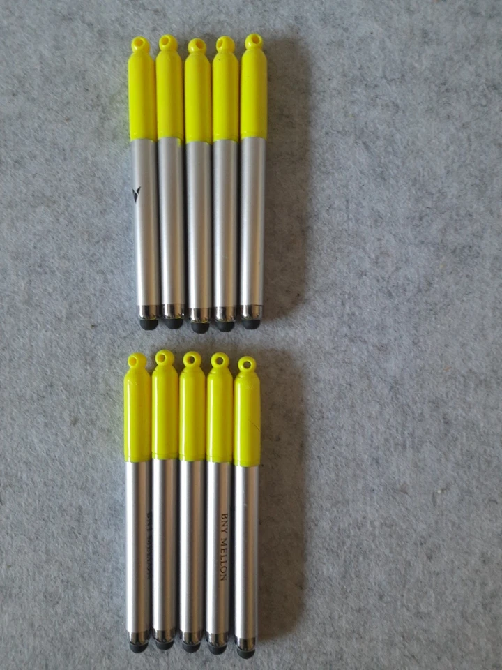 10x Textmarker Leuchtstift Leuchtmarker Textliner Gelb, klein;