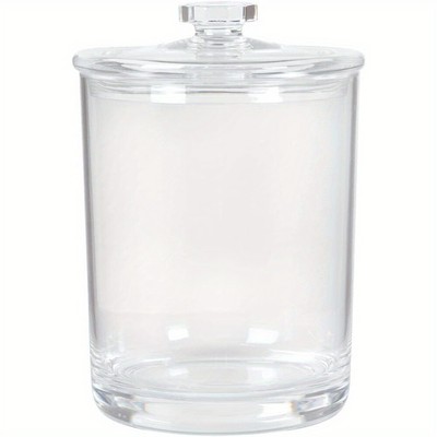 Acrylic Jar with Lid 60 oz Storage Container for Bathroom Kitchen and Office Use