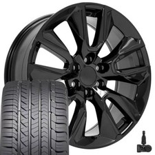 5916 Black 22 Rims Goodyear Tires Tpms Set Fit Gmc Chevy Cadillac 5916 Black 22 Rims Goodyear Tires Tpms Set Fit Gmc Chevy Cadillac