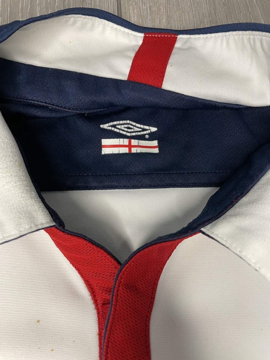 OFFICIAL ENGLAND UMBRO REVERSIBLE WHITE HOME SHIRT 2003