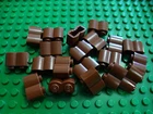Lego 2x1 Brown Rounded Bricks QTY20 City Town Western Castle Kingdoms Star Wars