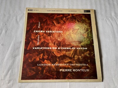 Elgar / Brahms / Pierre Monteux / London Symphony Orchestra / 1961 RCA Vinyl LP