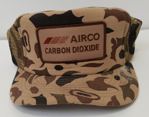 Vintage Camouflage Airco Carbon Dioxide Hat Snapback, Mesh. Welding Supplies