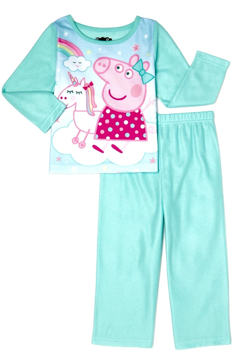 Peppa Pig 2pc PJ Flannel Pajama Set Toddler Girl Size 12M NEW Long Sleeve Pants |