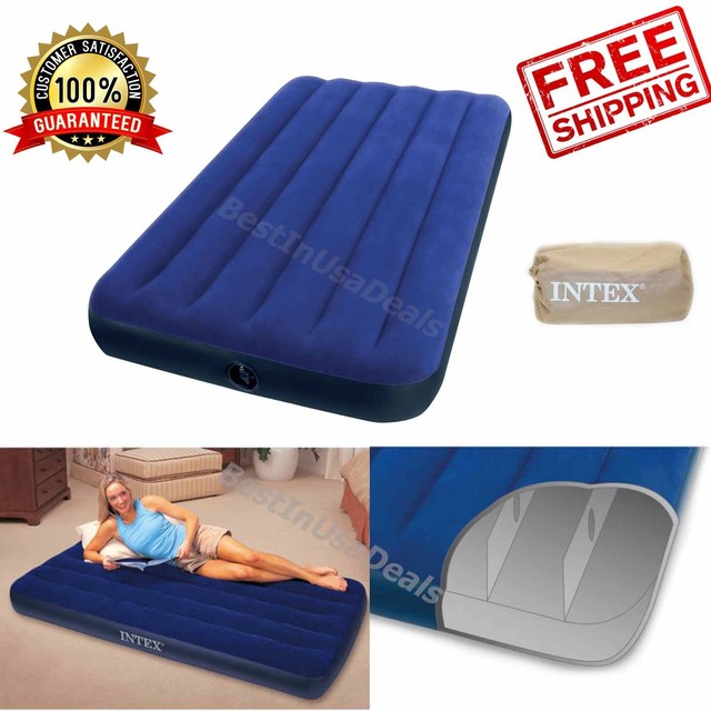 Camping Mattress Air Sleeping Inflatable Airbed Intex Twin Quickbed Pump Size