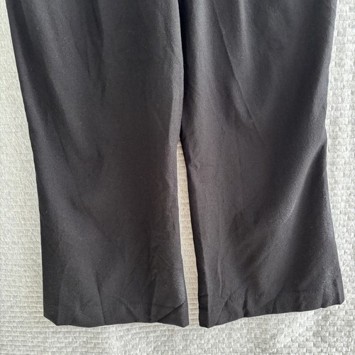 Morrison Womens Stretch Wool High Waist Bootcut Ankle Pants Black 25 inch Leg 3 - Picture 6 of 12