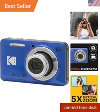 Compact and Lightweight 16MP Camera - 5X Optical Zoom Rechargeable Battery