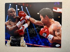 Manny Pacquaio Signed 11x14 Photo 12X World Boxing Champion JSA #2
