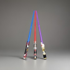 3 Star Wars Lightsabers Retractable Blue, Red , Purple