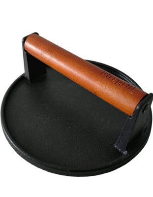 Fire grill Heavy-duty Cast Iron Burger Press New In Box