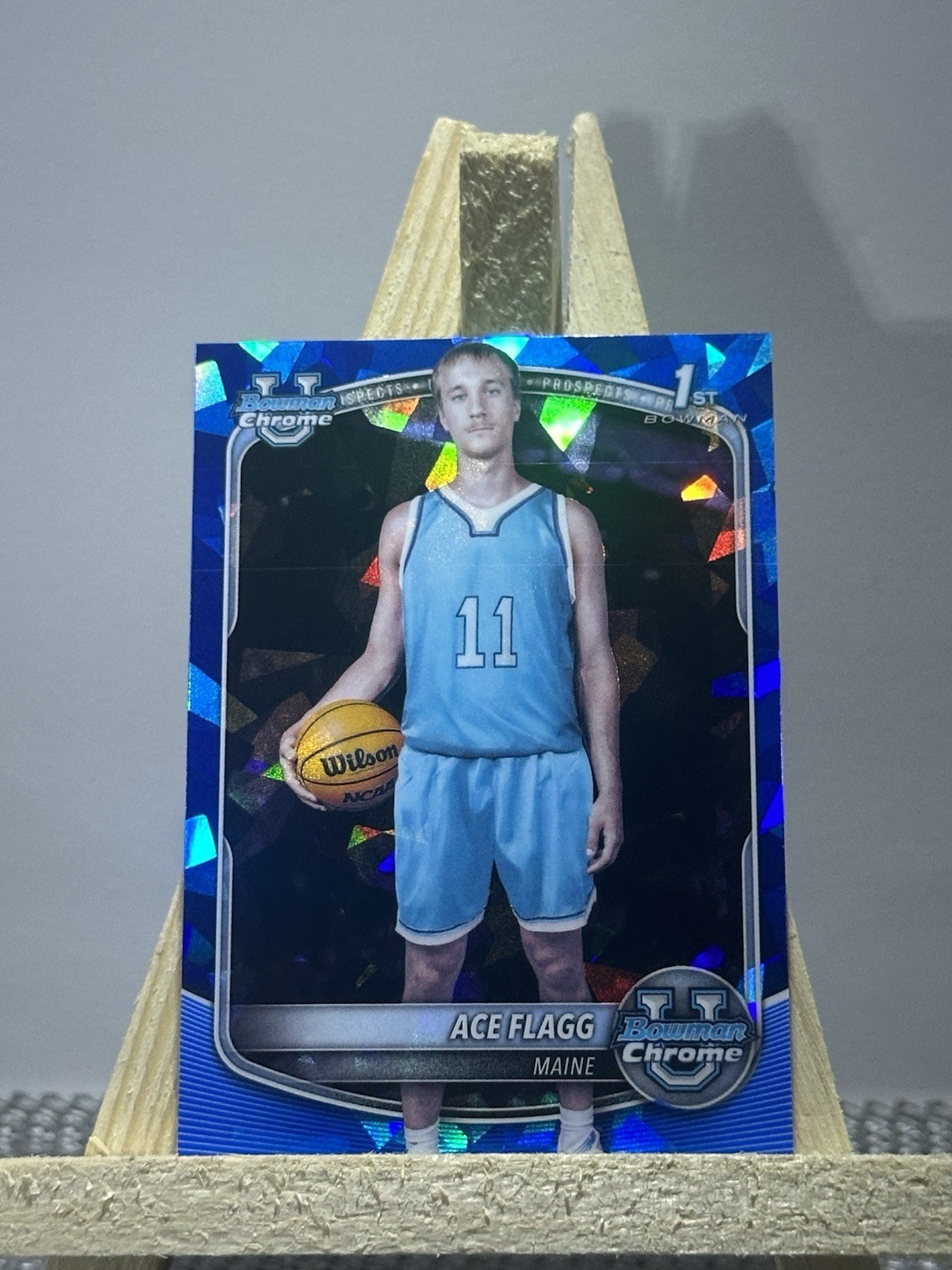 2025-26 Bowman Chrome U Ace Flagg #BCP-91 1st Bowman Sapphire