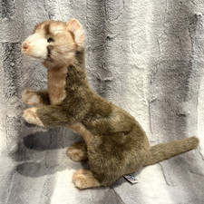 Hansa Brown Ferret Plush Toy 13" Standing Realistic Stuffed Animal 2010 Art 4556