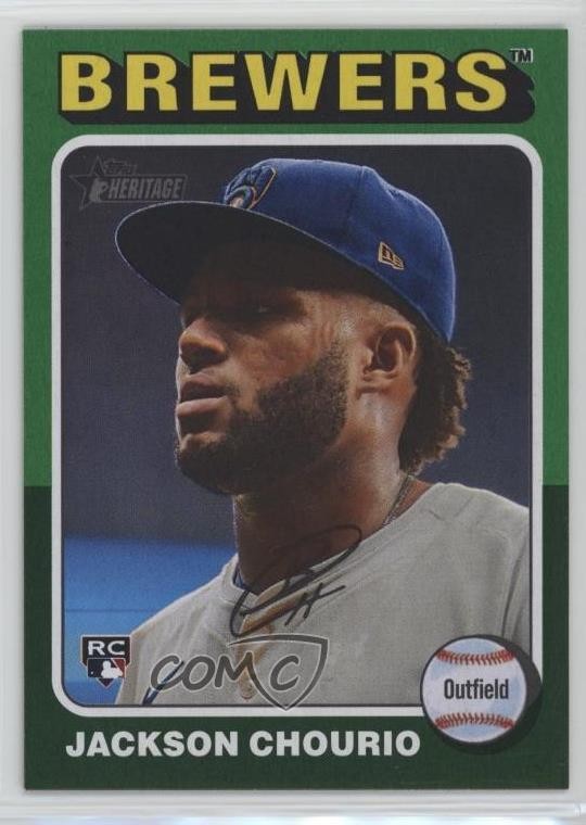 2024 Topps Heritage High Number Green Border Jackson Chourio #632 y8x
