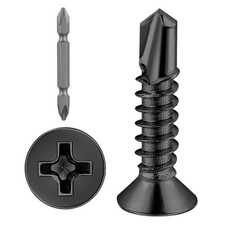   400pcs  8 3/4  for Sheet Metal Self-Tapping Screws 410 Black Stainless Steel ...