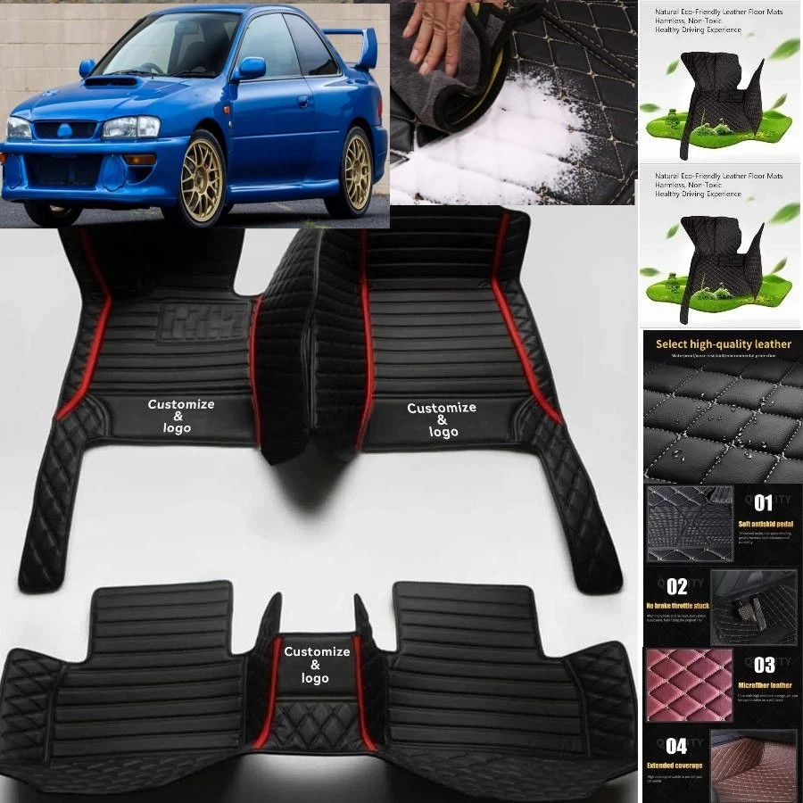For Subaru Impreza Car Floor Mats Carpet Waterproof Luxury Custom Foto 2 de 4