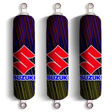 Suzuki Colors Racing Shock Covers QuadSport Z400 (Set of 3) NEW