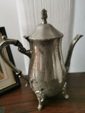 Sch&ouml;ne Versilberte, Verzierte Antik Teekanne, Kaffeekanne  ca. 25cm Jugendstil