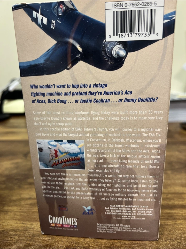 ЛОТ из 4 видеокассет Cliff Robertson Hunters In The Sky WW2 Warbirds тузы истребители самолеты - Изображение 3 из 4