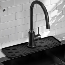 Silicone Faucet Mat for Kitchen Sink Gen 2 Splash Guard with Upgraded Outlet