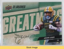2024 Upper Deck CFL CFL Greatness Green Javon Leake #96 READ r6v