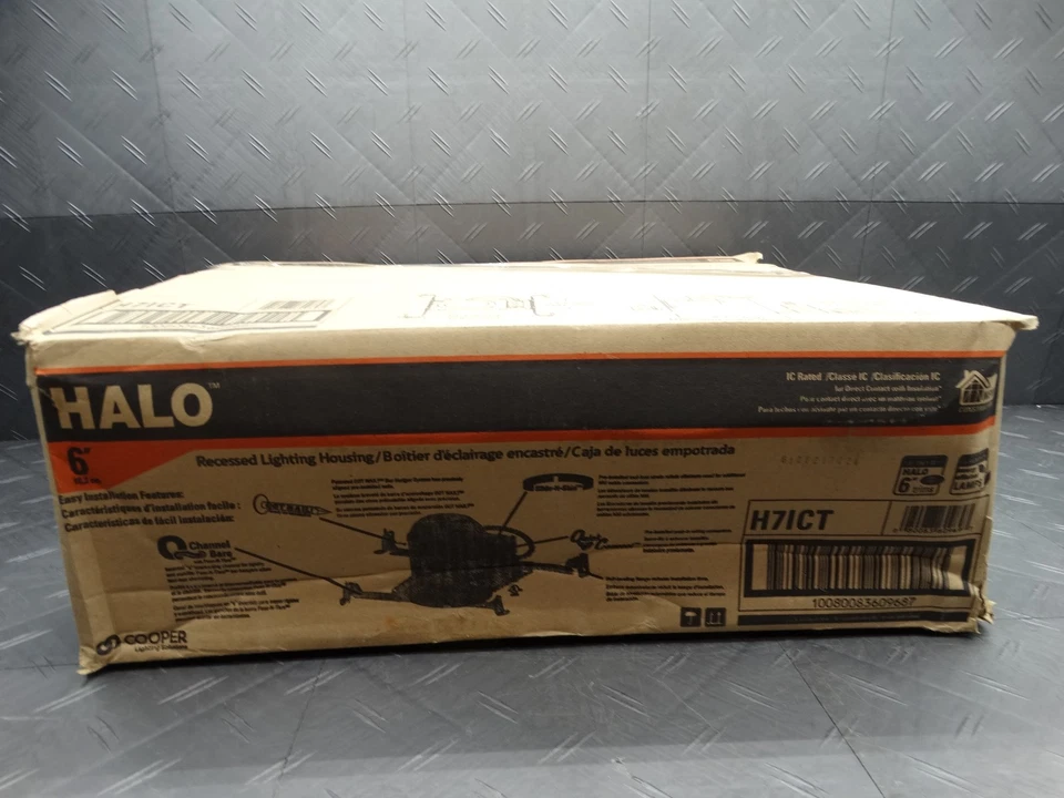 Carcasa/techo empotrado de aluminio de nueva construcción con clasificación IC HALO H7 6 pulgadas (paquete de 6) Foto 3 de 4