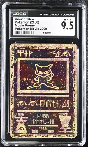 CGC 9.5 MINT+ Ancient Mew 2000 Movie Promo Reverse Holo SWIRL Pokemon Card