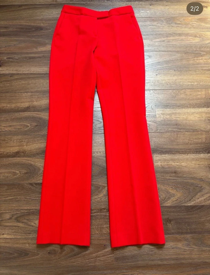ZARA NEW WOMAN RED FITTED TAILORED BLAZER JACKET AND MATCHING TROUSERS Size M - Image 2 of 4