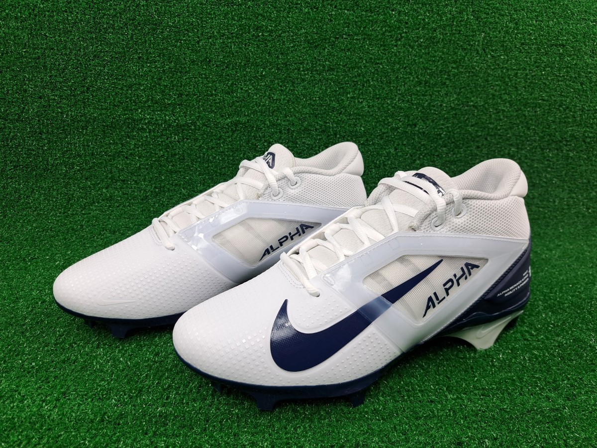 Nike Alpha Menace 4 Pro Football Cleats White Navy FD7037-104 Mens