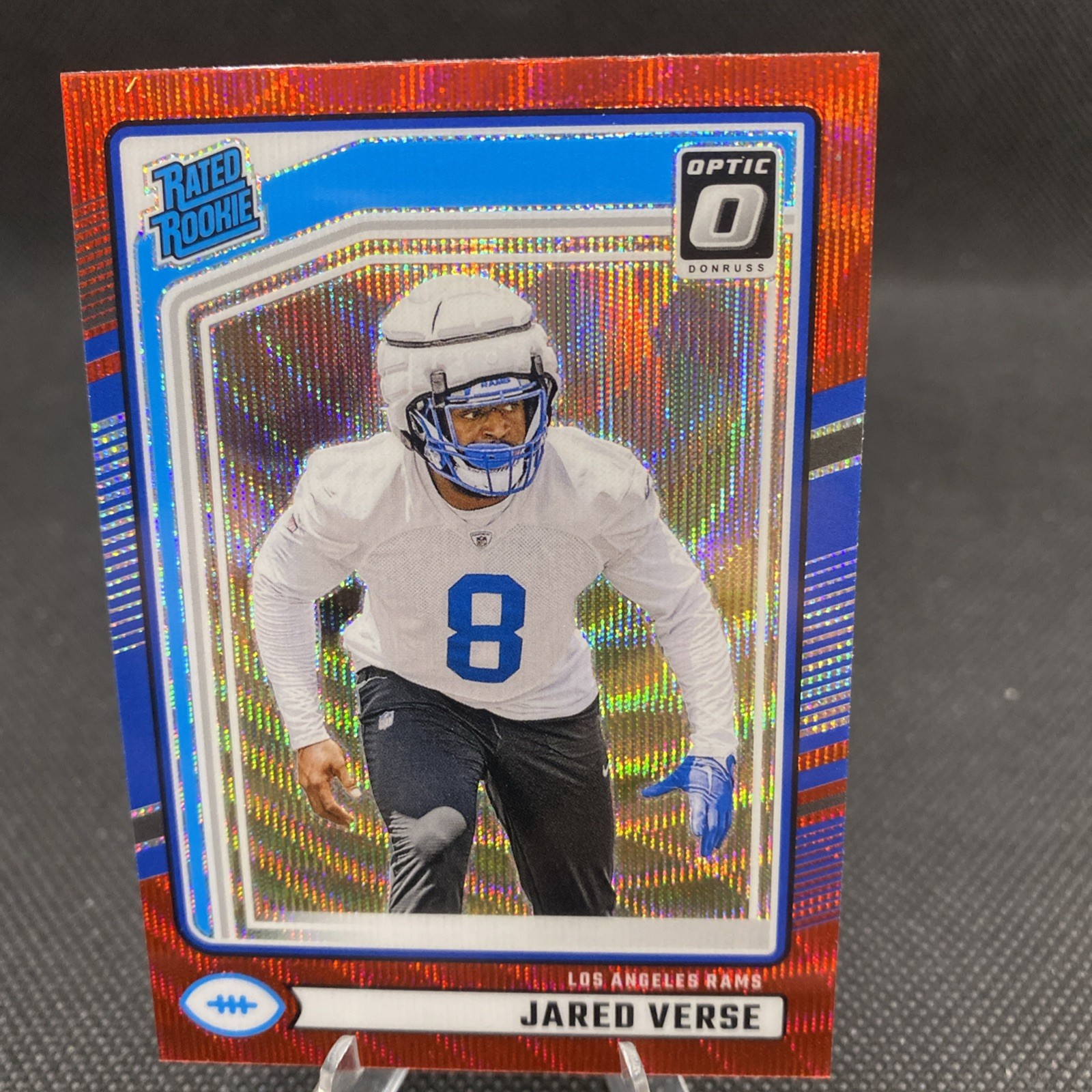 2024 Panini Prizm Jared Verse Red Wave /149 Rookie #341 Rams