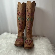 Corral Vintage Floral Embroidered Leather Tall Western Cowboy Boots, Women's