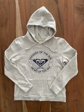 Roxy Girls Chasers of the Sea Heart of the Sun Grey Hoodie Sweatshirt Sz L 12-14