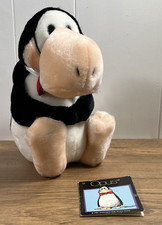 Vtg 1985 Dakin Opus Sitting 8" Penguin Holiday Plush Red Bowtie - Bloom County